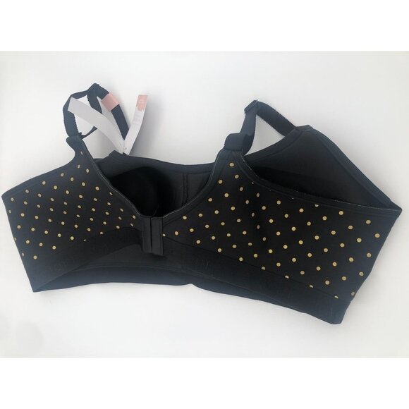 Cacique Lane Bryant Cotton Scoop Neck Lightly Lined No-Wire Bra Polka Dot 46C - Picture 4 of 11